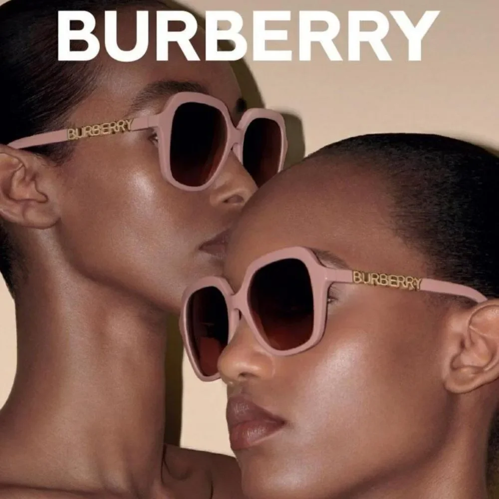 SALE! NEW Burberry BE4389 406113 Pink Brown Oversized Square Women Sunglasse